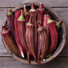 Okra, red burgundy