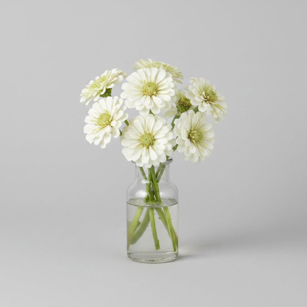 Zinnia Polar Bear Seeds – Heirloom Pure White Cut-Flower Favorite