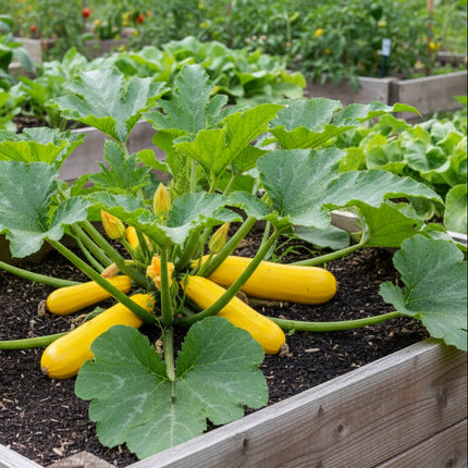 Courgette à col droit