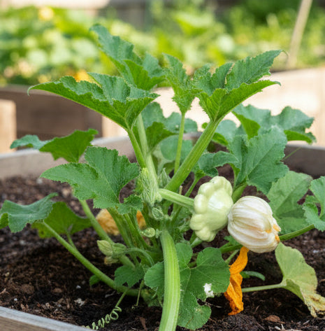 Squash White Bush Scallop Seeds – Heirloom Pattypan Classic